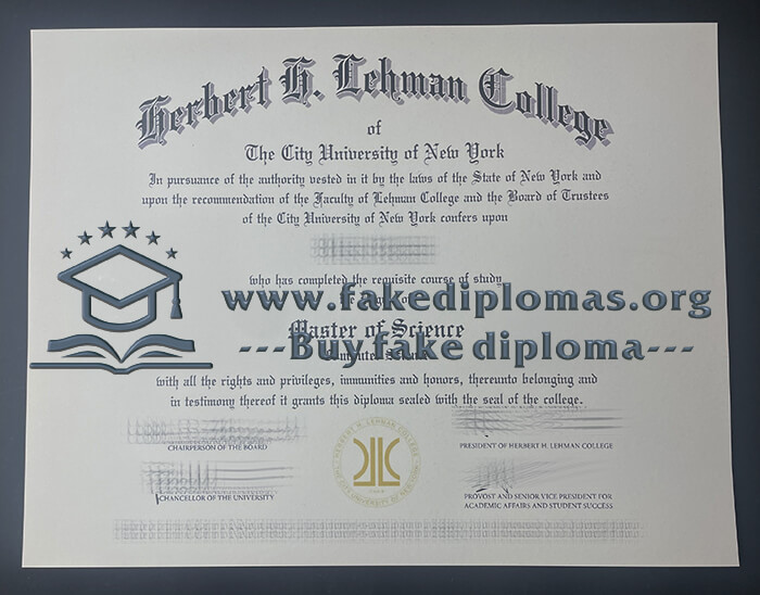 Buy Lehman College fake diploma, Fake Lehman College degree.