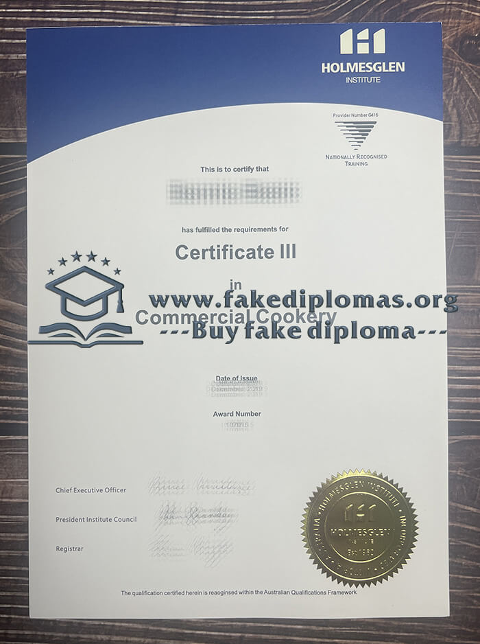 Buy Holmesglen Institute fake diploma, Fake Holmesglen Institute certificate.