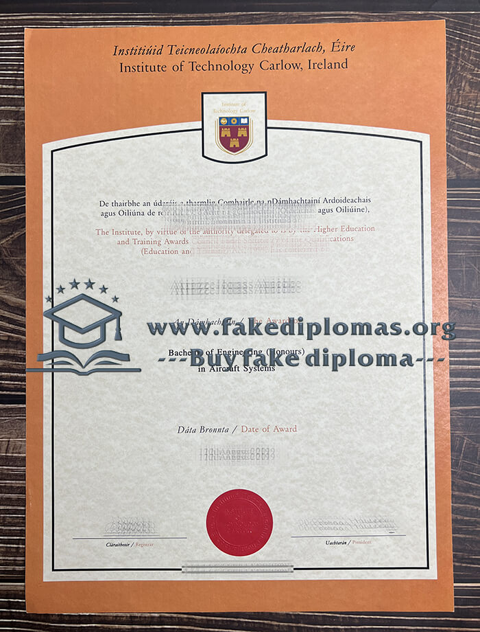 Buy Institute of Technology Carlow fake diploma, Fake IT Carlow degree.