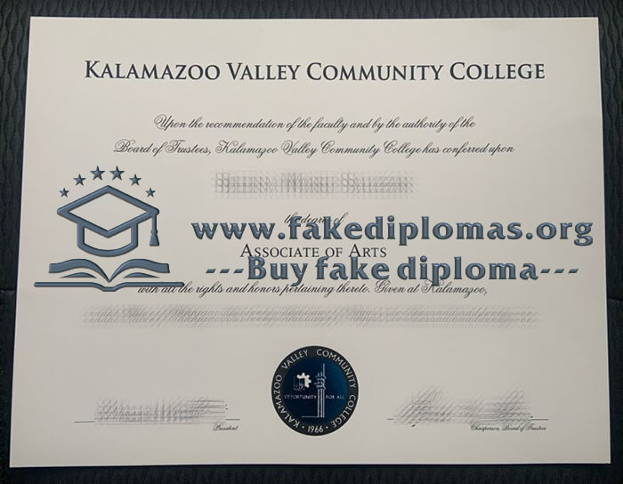 Buy Kalamazoo Valley Community College fake diploma, Fake KVCC degree.