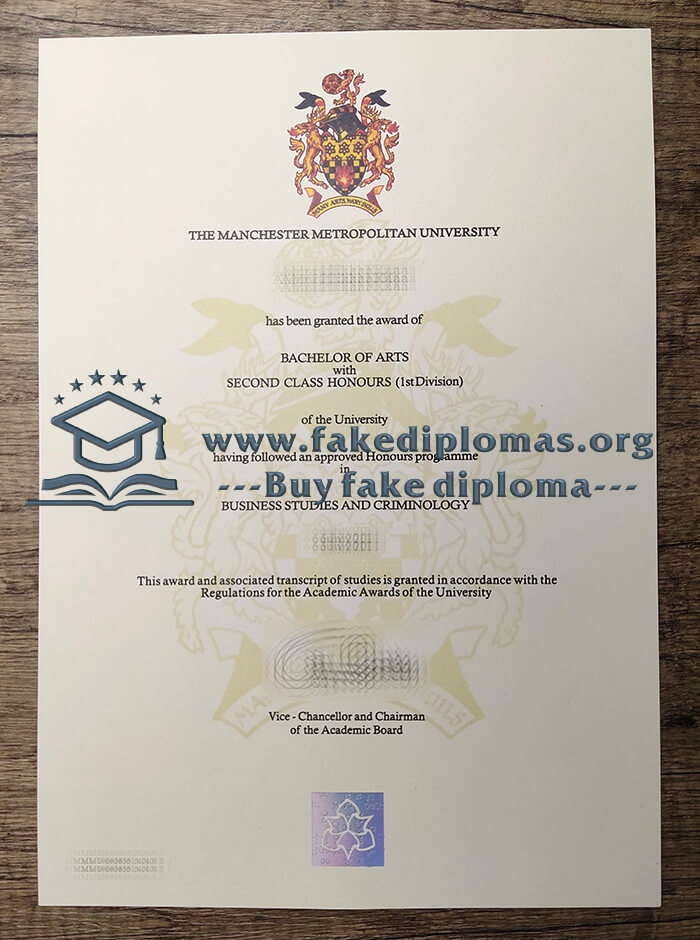 Buy Manchester Metropolitan University fake diploma, Fake MMU degree.