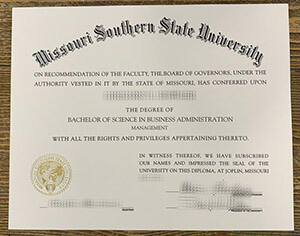 Obtain Missouri Southern State University fake diploma, Fake MSSU certificate.