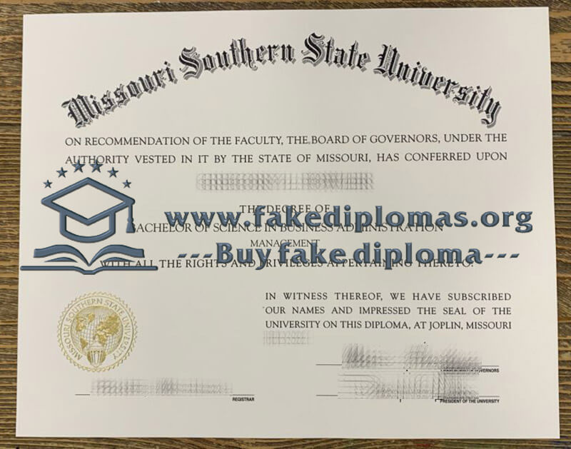 Buy Missouri Southern State University fake diploma, Fake MSSU degree.