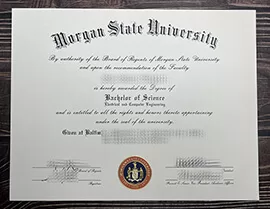 Obtain Morgan State University fake diploma online.