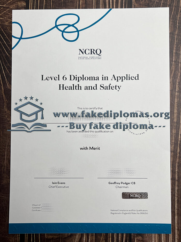 Buy National Compliance & Risk Qualifications fake certificate.