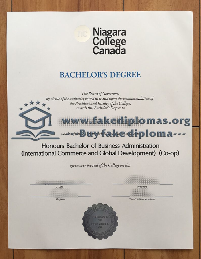 Buy Niagara College fake diploma, Fake Niagara College degree.