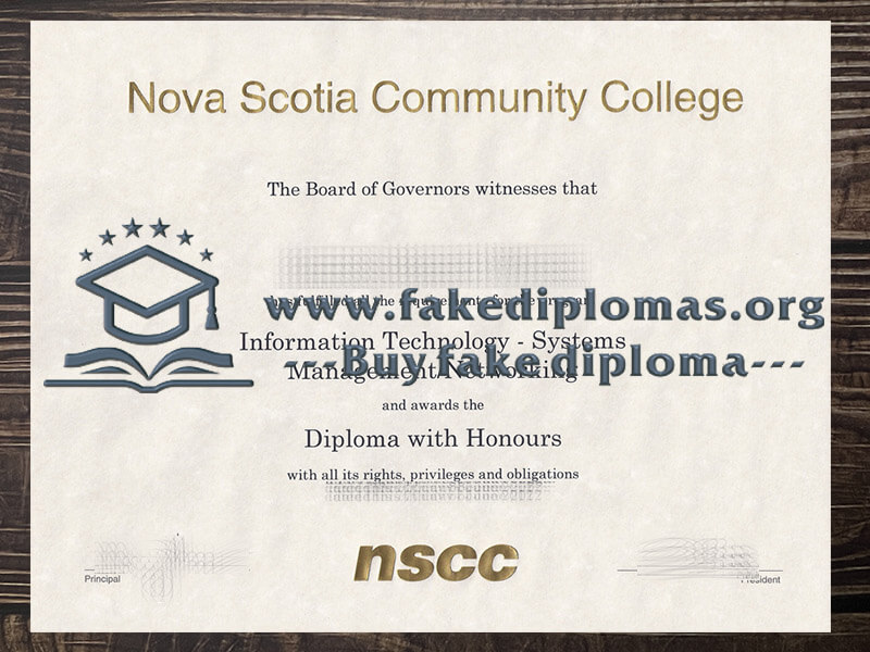 Buy Nova Scotia Community College fake diploma, Make NSCC degree.