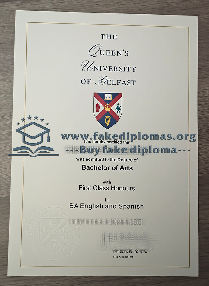 Buy Queen's University Belfast fake diploma, Fake QUB degree.