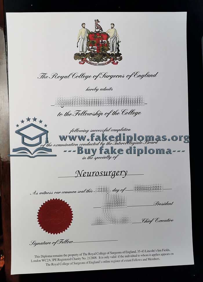 Buy Royal College of Surgeons of England fake diploma, Fake RCS England certificate.