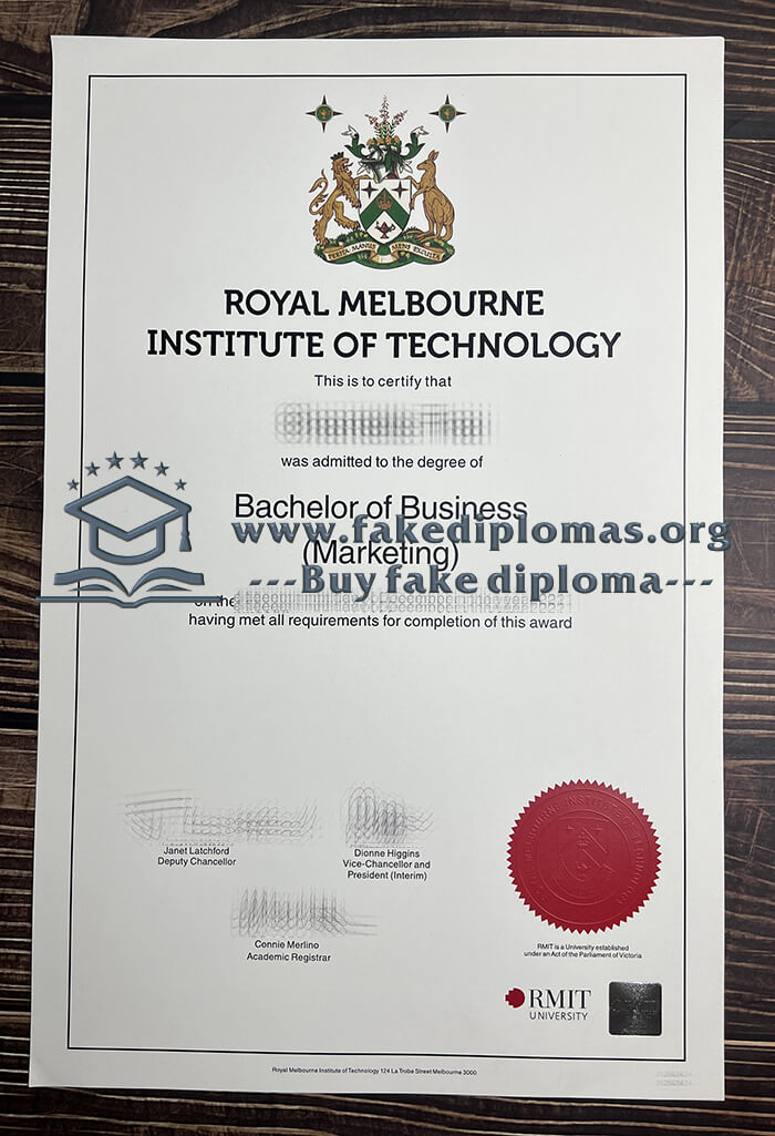 Buy Royal Melbourne Institute of Technology fake diploma, Fake RMIT degree.