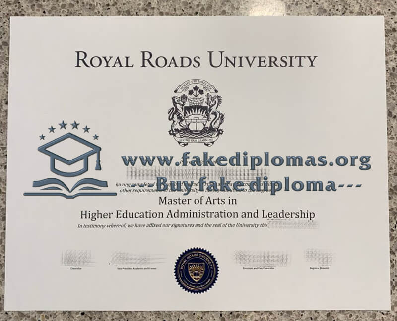 Buy Royal Roads University fake diploma, Fake RRU degree.