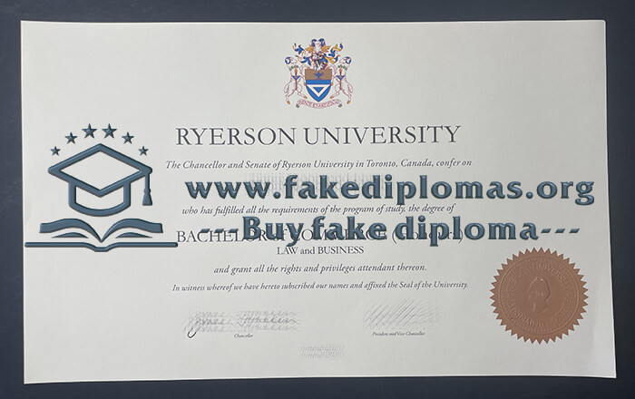 Buy Ryerson University fake diploma, Fake Ryerson University degree.