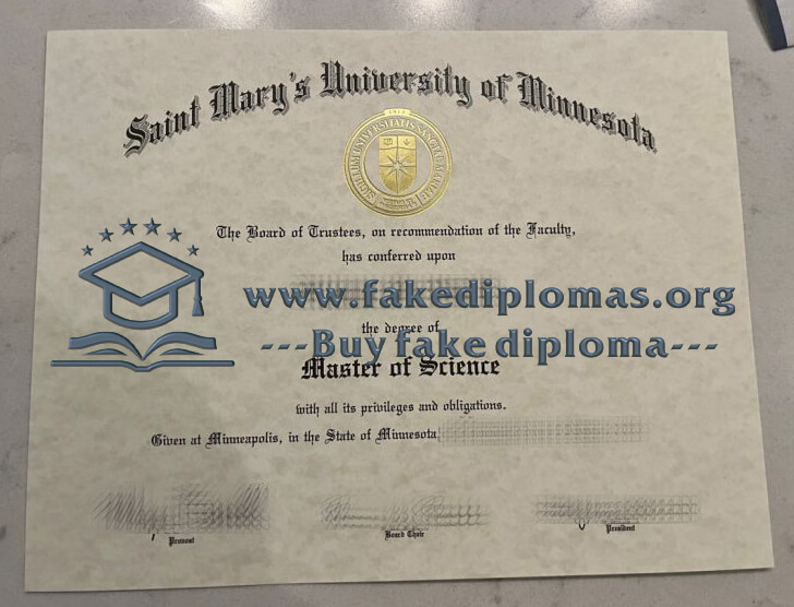 Buy Saint Mary's University of Minnesota fake diploma, Fake SMUMN degree.