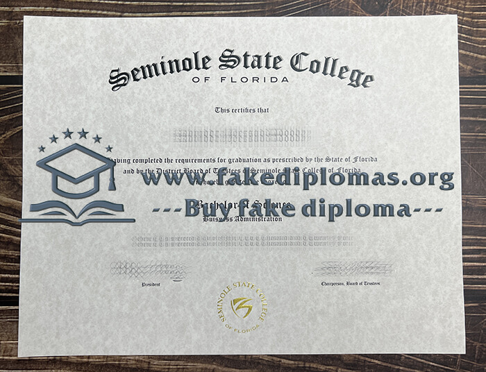 Buy Seminole State College of Florida fake diploma.