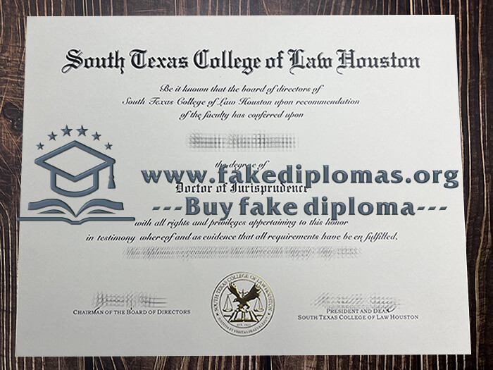 Buy South Texas College of Law Houston fake diploma, Fake STCL degree.