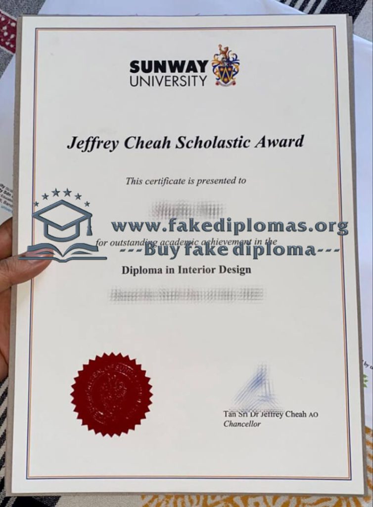 Buy Sunway University fake diploma, Fake Sunway University degree.