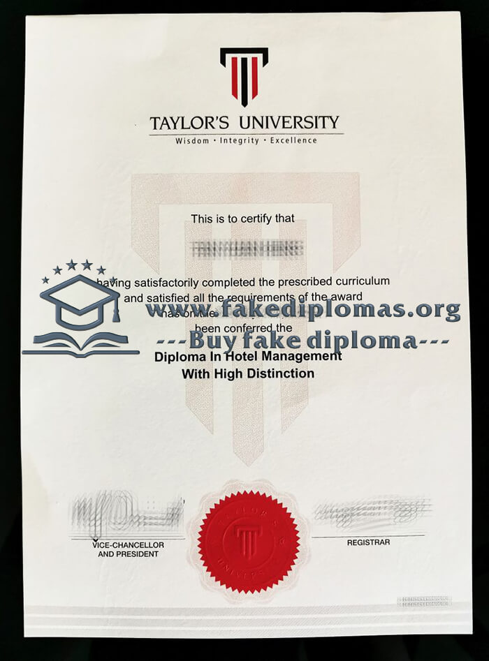 Buy Taylor's University fake diploma, Fake Taylor's University degree.