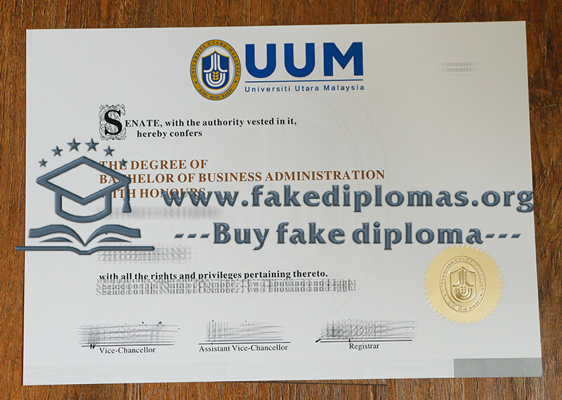 Buy Universiti Utara Malaysia fake diploma, Fake UUM certificate.