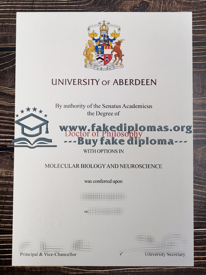 Buy University of Aberdeen fake diploma, Fake University of Aberdeen degree.
