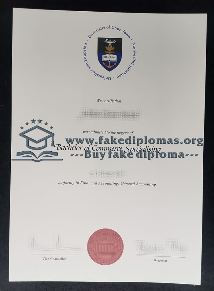 Buy University of Cape Town fake diploma, Fake UCT degree.