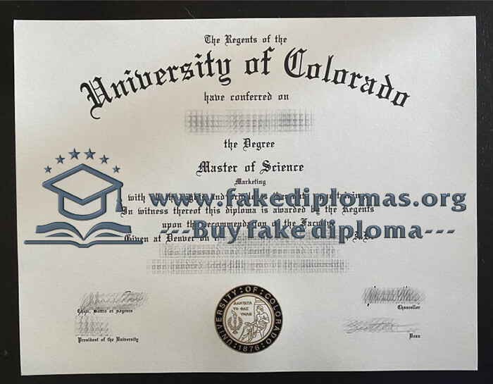 Buy University of Colorado fake diploma, Fake CU degree.