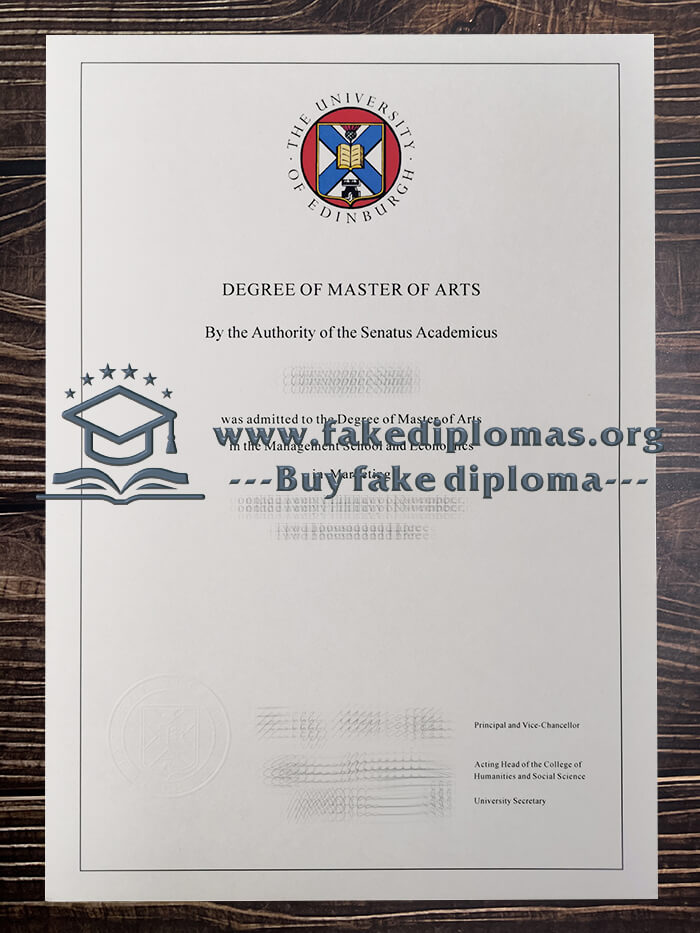 Buy University of Edinburgh fake diploma, Fake University of Edinburgh degree.
