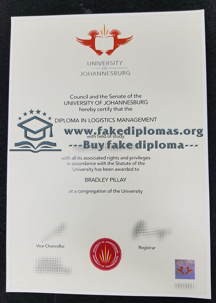 Buy University of Johannesburg fake diploma, Fake UJ degree.