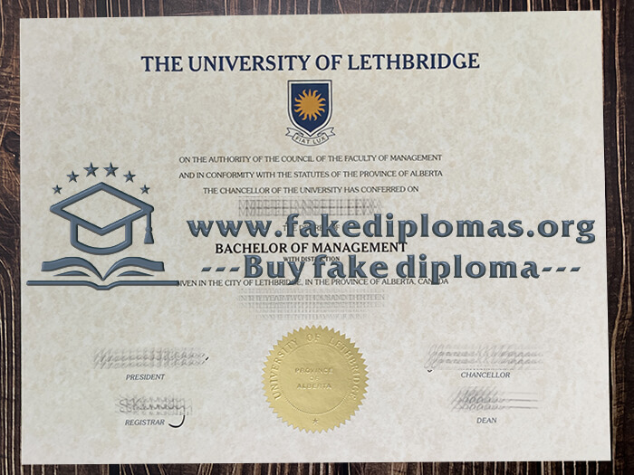 Buy University of Lethbridge fake diploma, Fake UL certificate.