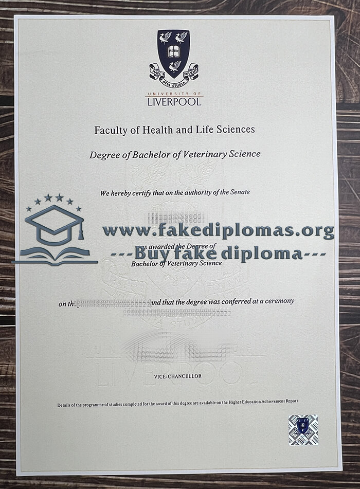 Buy University of Liverpool fake diploma, Fake UOL degree.