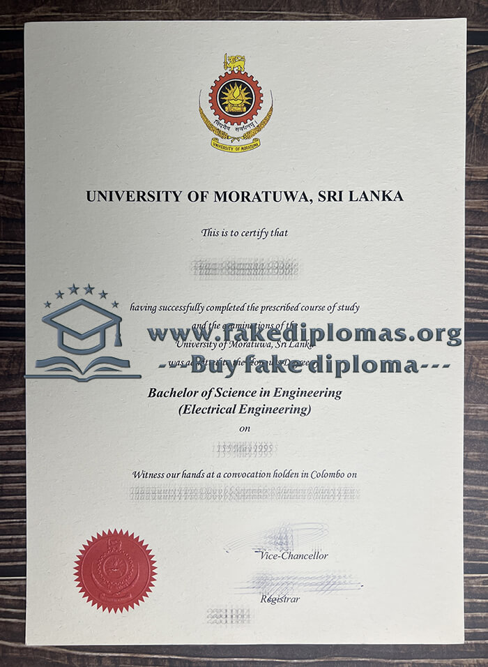 Buy University of Moratuwa fake diploma online.