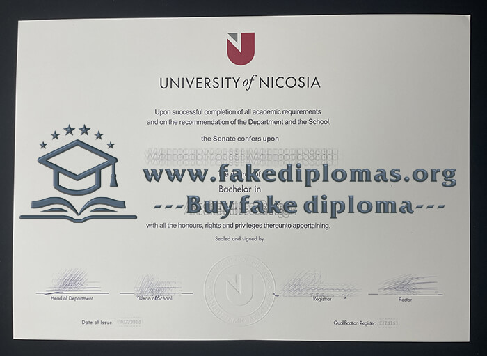 Buy University of Nicosia fake diploma, Fake University of Nicosia degree.