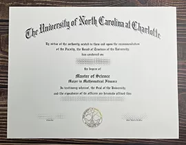 Get University of North Carolina at Charlotte fake diploma.