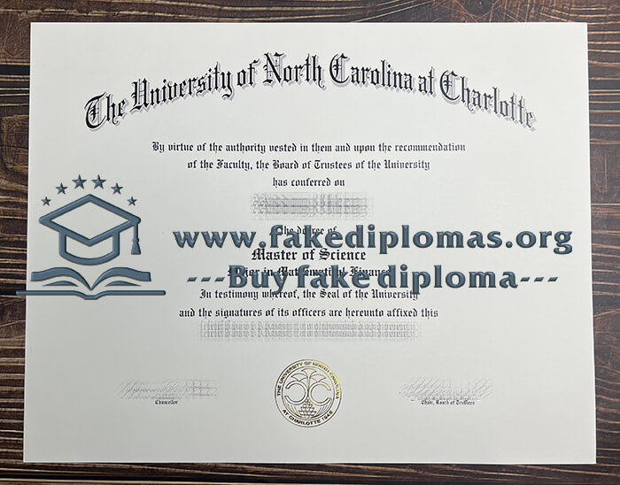 Buy University of North Carolina at Charlotte fake diploma, Fake UNC Charlotte degree.
