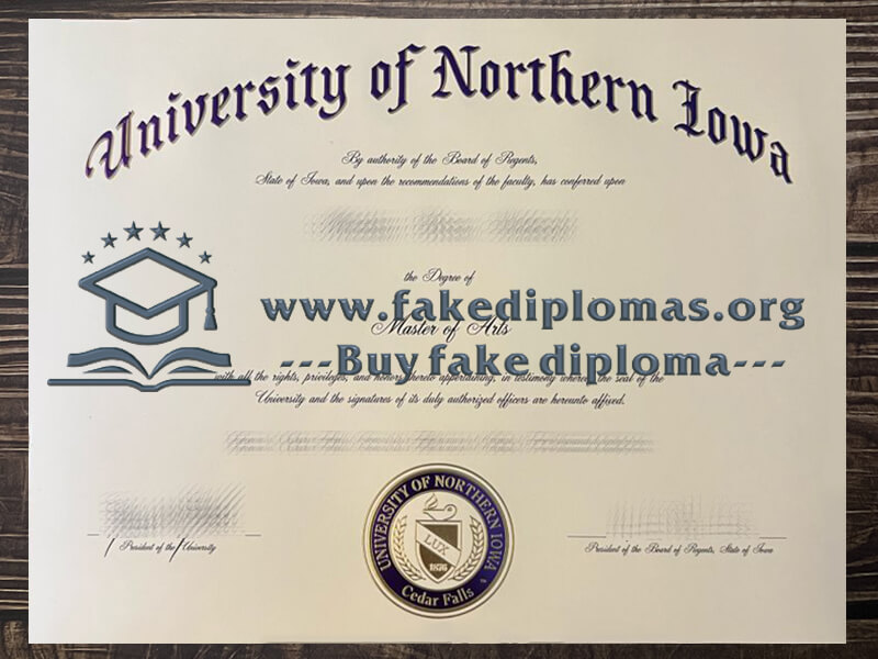 Buy University of Northern Iowa fake diploma, Fake UNI degree.