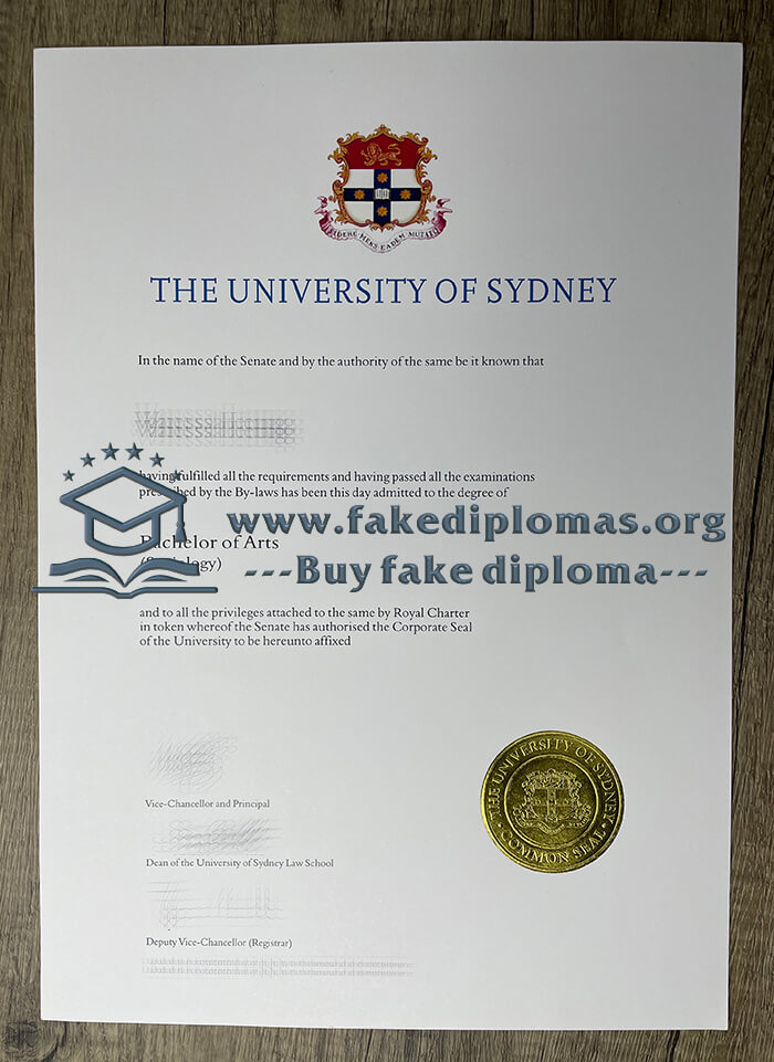 Buy University of Sydney fake diploma, Fake USYD degree, Make USYD certificate.