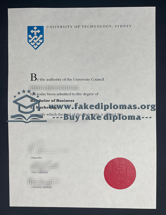 Buy University of Technology Sydney fake diploma, Fake UTS degree.