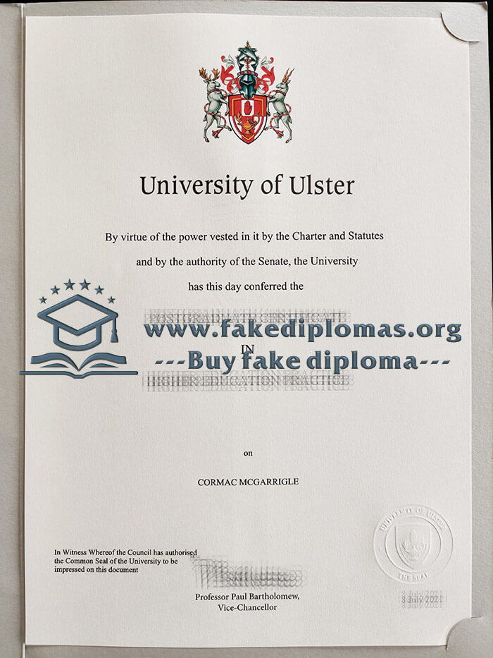 Buy University of Ulster fake diploma, Fake University of Ulster degree.