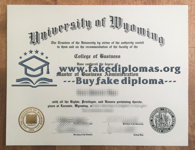 Buy University of Wyoming fake diploma, Fake UW degree.