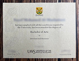 Get University of the West of Scotland fake diploma online.