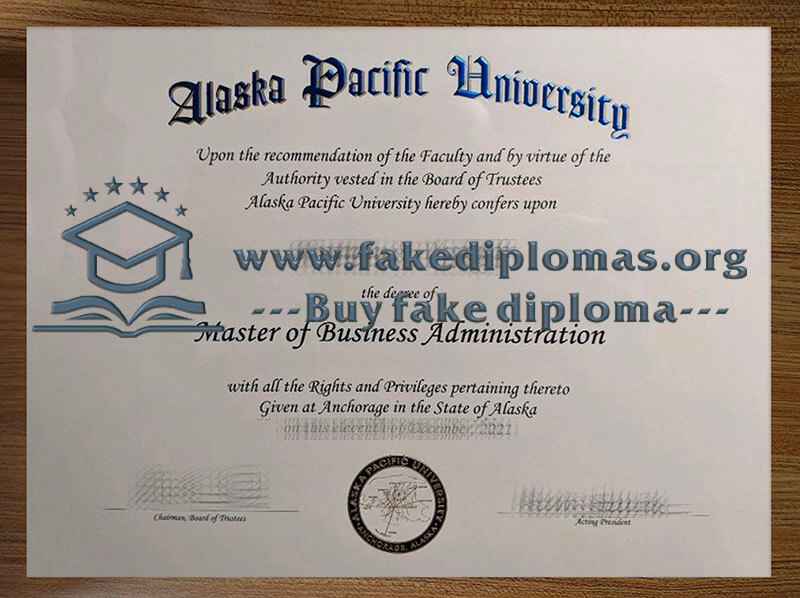 Buy Alaska Pacific University fake diploma, Fake APU degree.