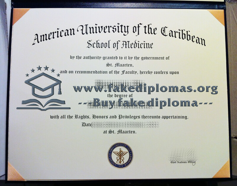 Buy American University of the Caribbean fake diploma, Fake AUC degree.