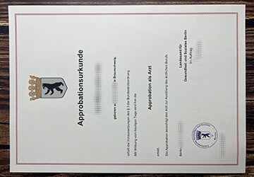 How to buy Approbationsurkunde fake certificate online?