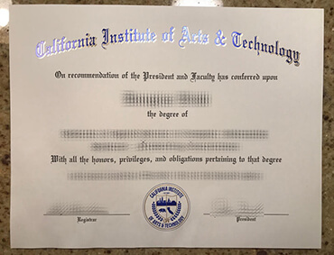 Purchase California Institute of Arts & Technology fake diploma.