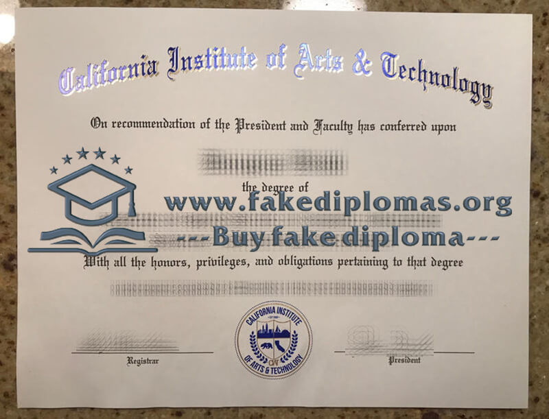 Buy California Institute of Arts & Technology fake diploma, Fake degree online.