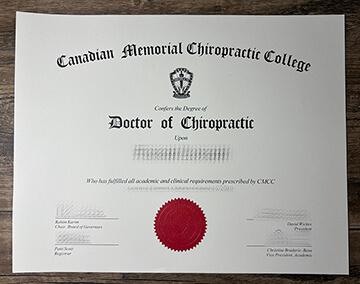 Order Canadian Memorial Chiropractic College fake diploma, Make CMCC certificate.