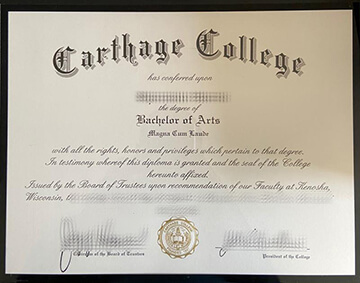 Obtain Carthage College fake diploma, Fake diploma.