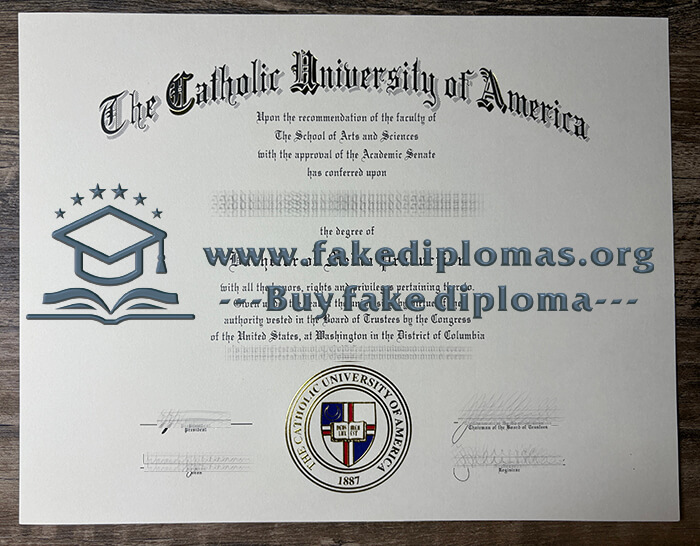 Buy Catholic University of America fake diploma, Fake CUA degree.