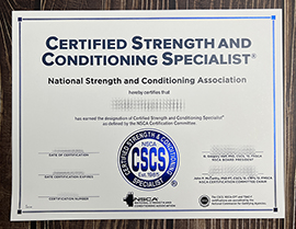 Obtain Certified Strength and Conditioning Specialist fake degree.