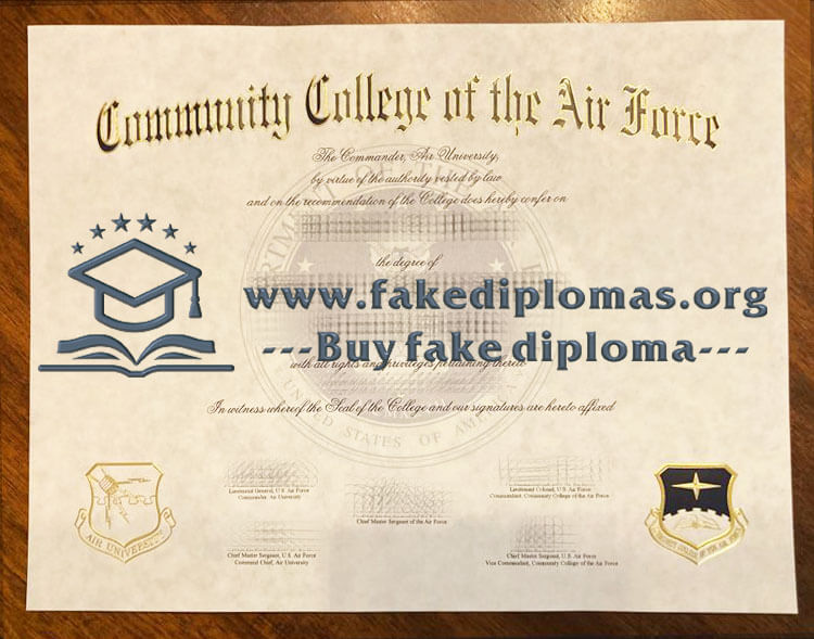 Buy Community College of the Air Force fake diploma, Fake CCAF degree.