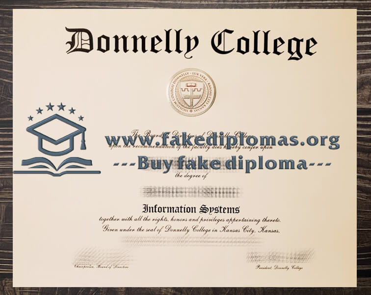 Buy Donnelly College fake diploma, Fake Donnelly College degree.